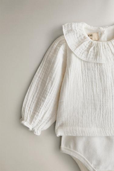 BODY BÉBÉ GAZE - Blanc cassé de Zara - Image 1
