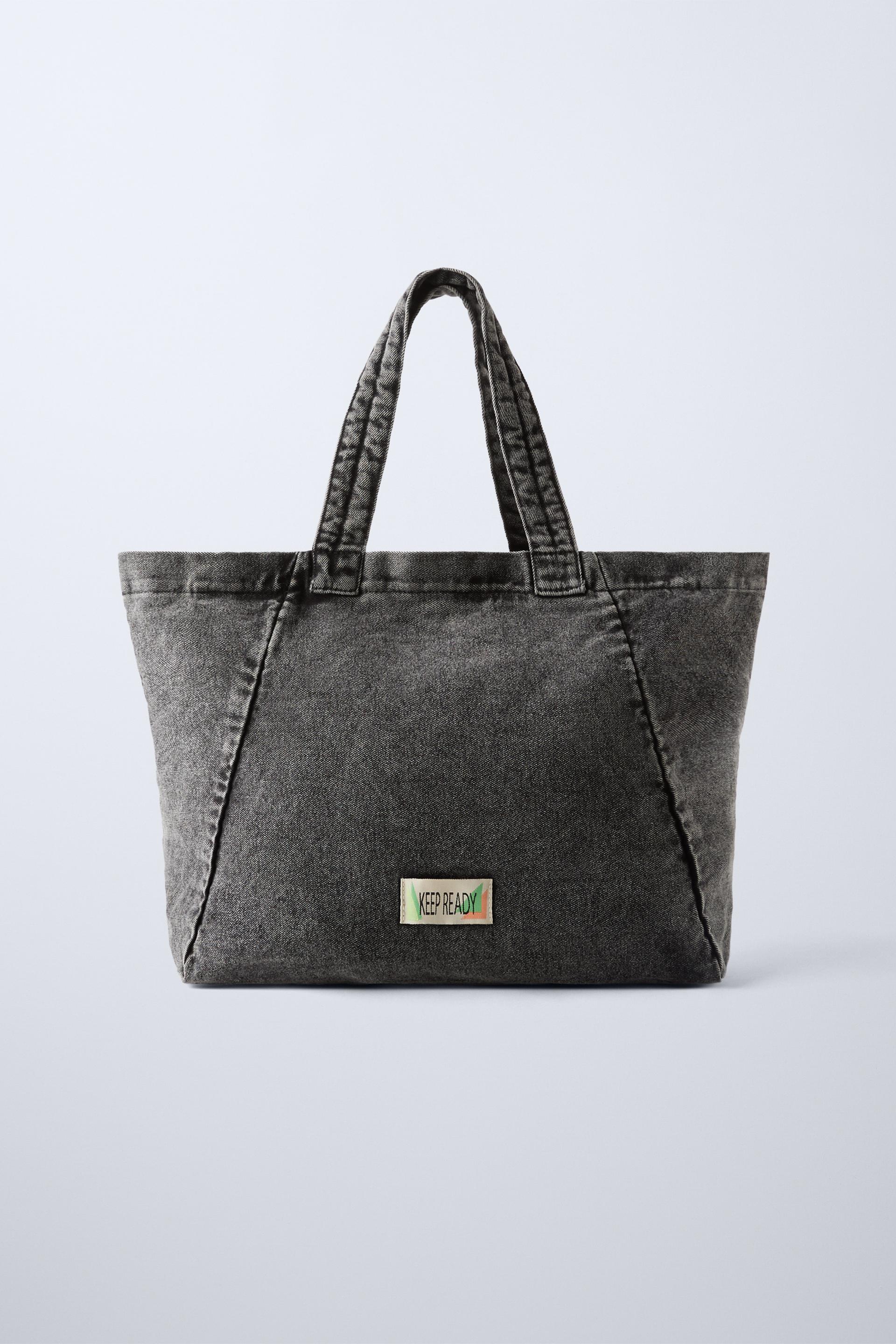 DENIM TOTE BAG - Black | ZARA Canada