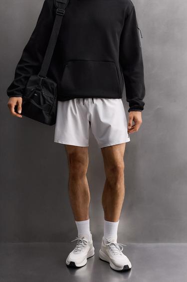 SHORTS BAZIKË PËR STËRVITJE - E bardhë e thyer nga Zara
