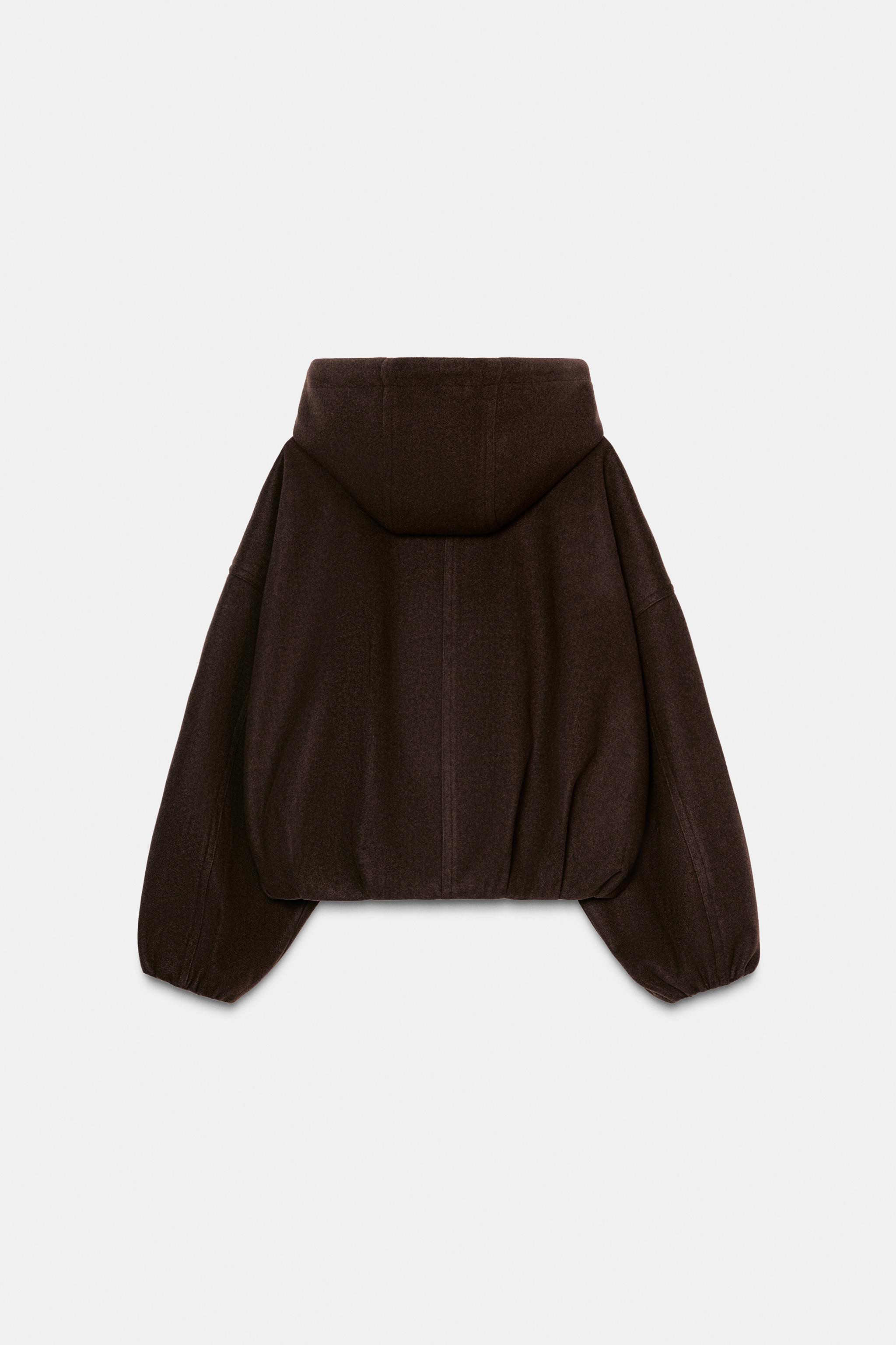 SOFT HOODIE OVERSIZED BOMBER JACKET