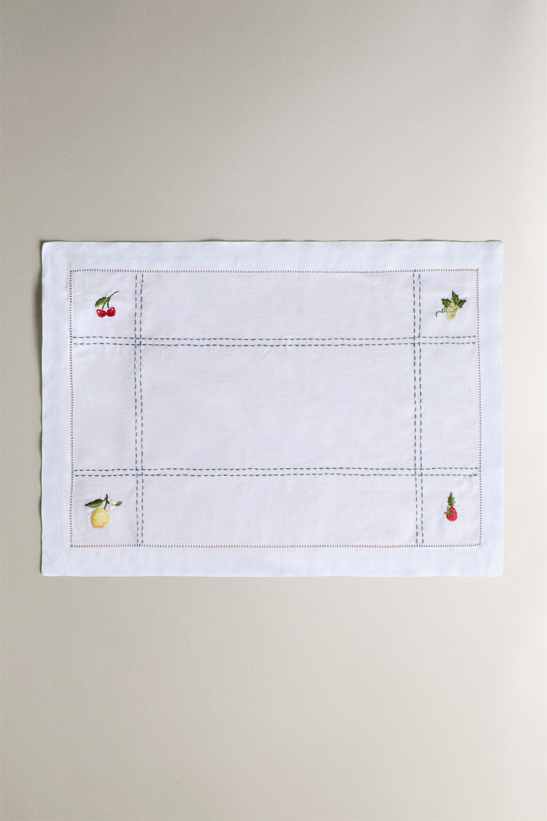 FRUIT RAMIE PLACEMAT Green / Blue ZARA United States