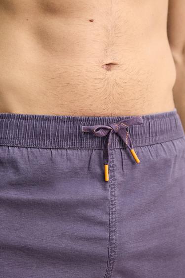 MAILLOT DE BAIN TECHNIQUE DÉLAVÉ - Violet de Zara - Image 5