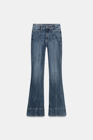 JEAN Z1975 ÉVASÉ TAILLE MOYENNE NERVURE - Bleu / Vert de Zara - Image 6