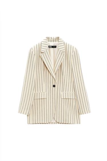 STRIPED STRAIGHT BLAZER