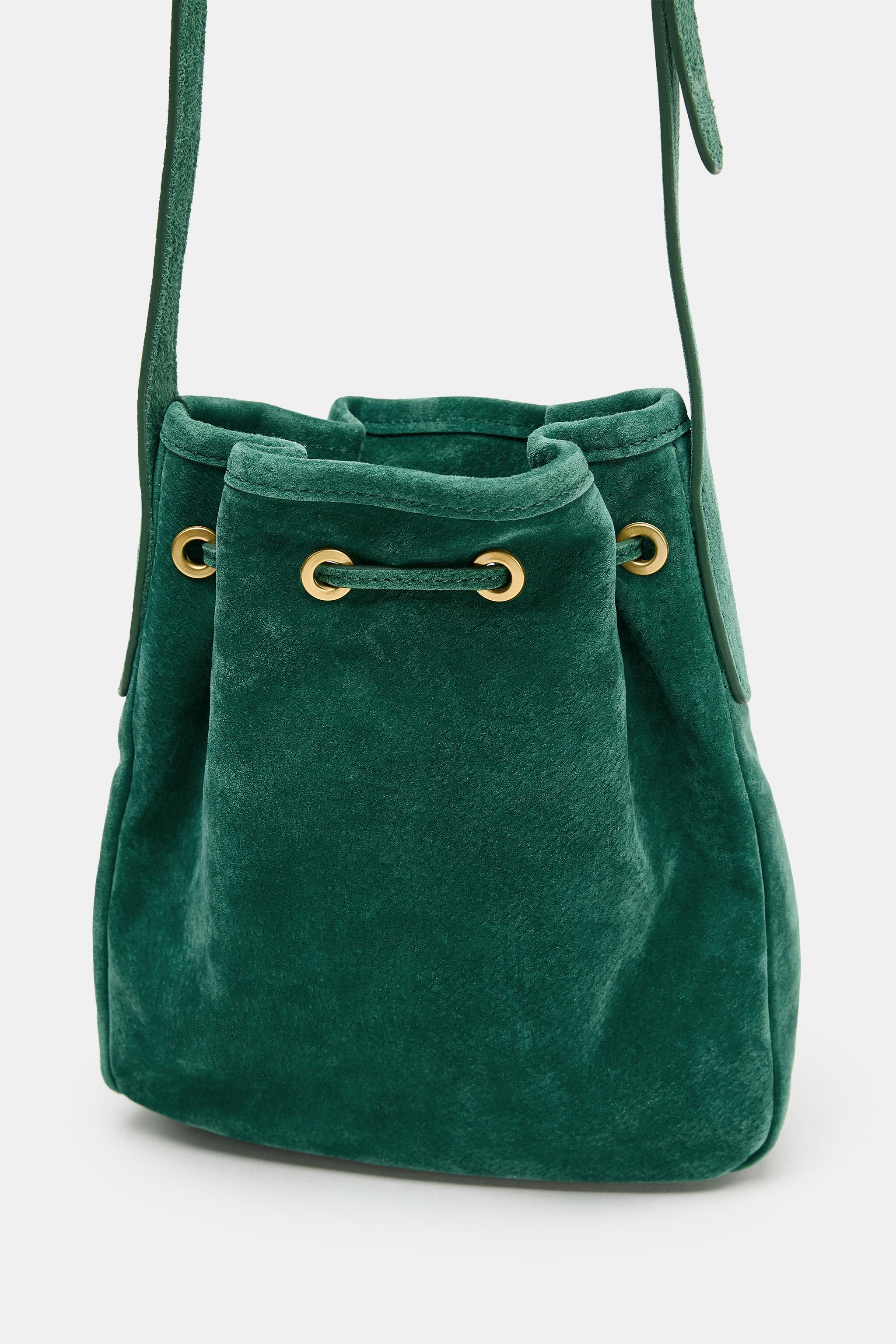 MINI GATHERED LEATHER CROSSBODY BAG