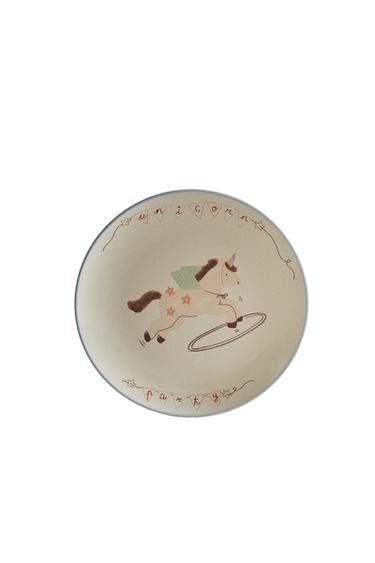KIDS' UNICORN CERAMIC PLATE - Multicoloured by Zara