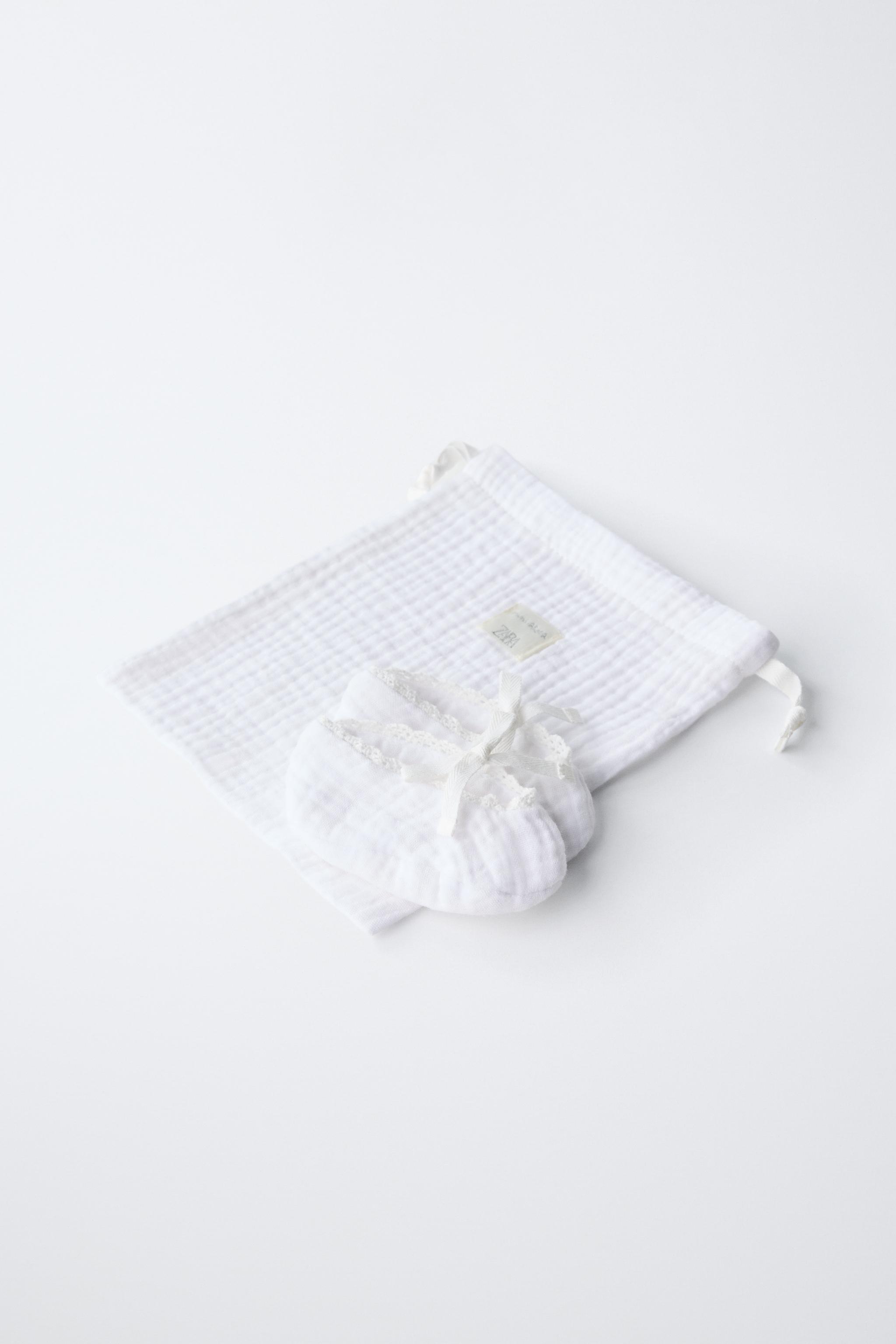 COTTON BOOTIES — Off White