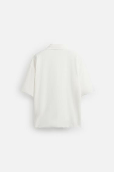 CHEMISE COUPE DÉCONTRACTÉE TEXTURÉE - Blanc de Zara - Image 6