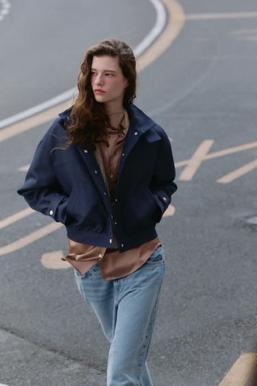 HIGH-NECK BOMBER JACKET - Indigo by Zara - Image 2