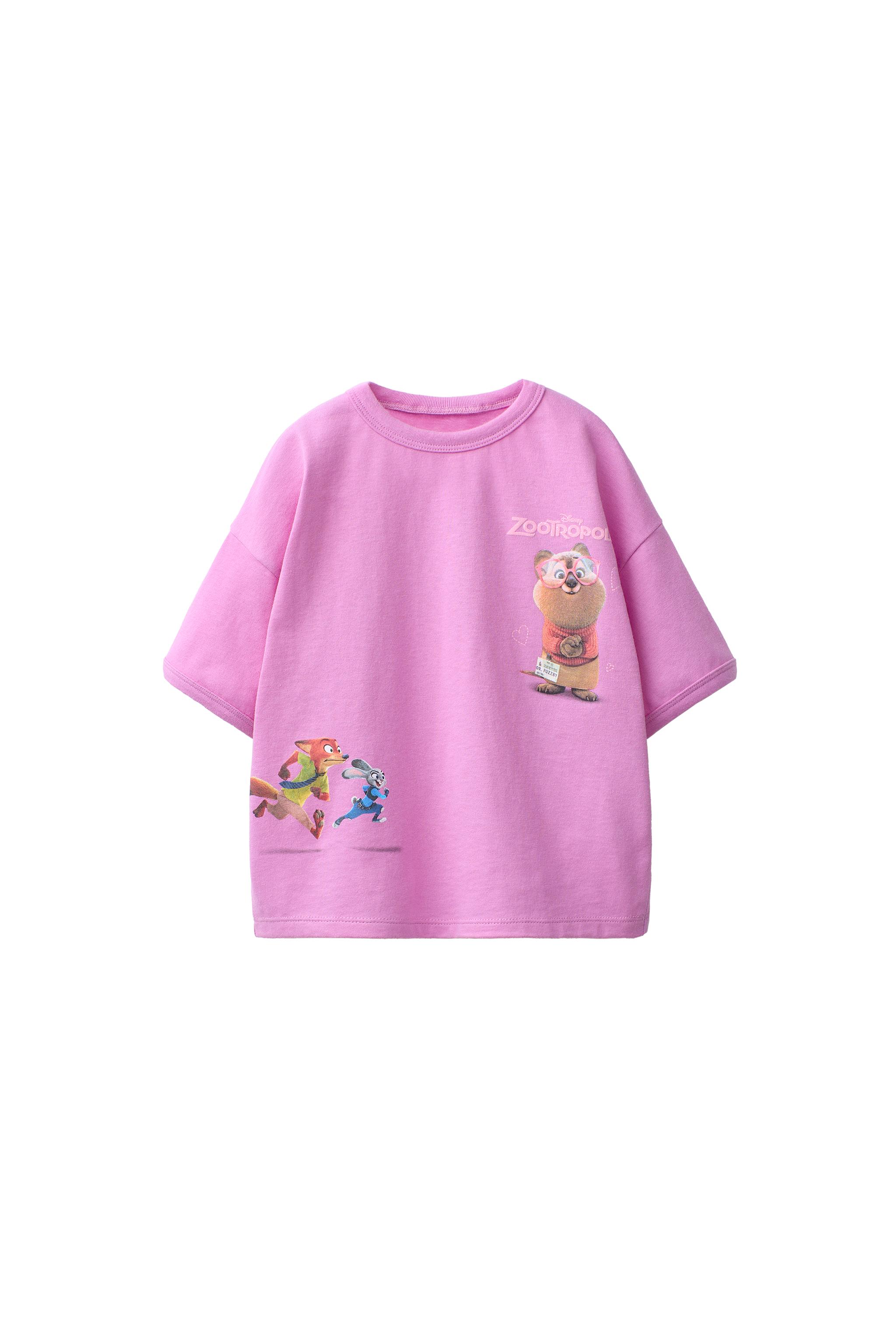 ちぃ ZOOTOPIA © DISNEY T-SHIRT - Pink / Lilac | ZARA United States