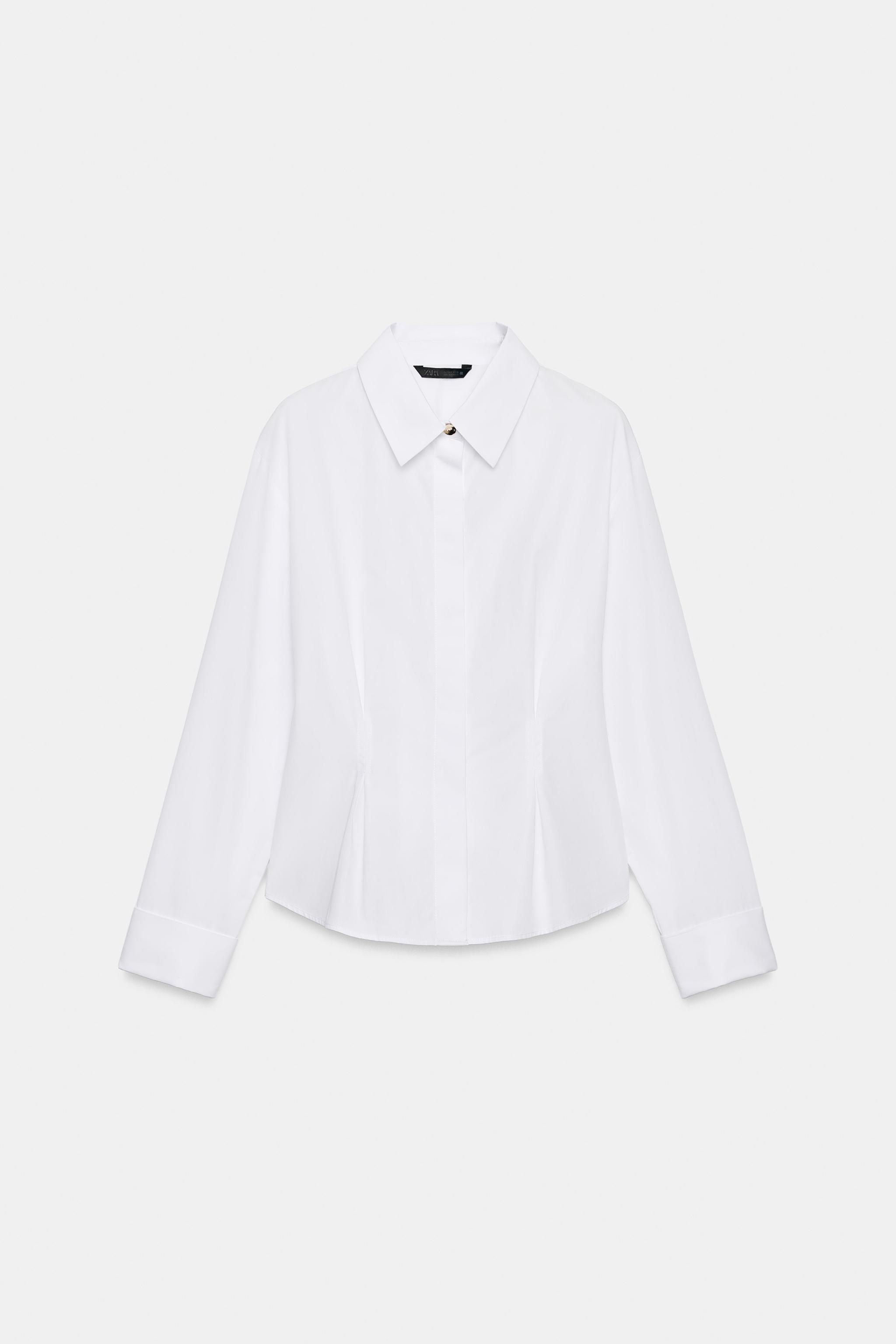 DARTED SHIRT WITH TURN-UP CUFFS