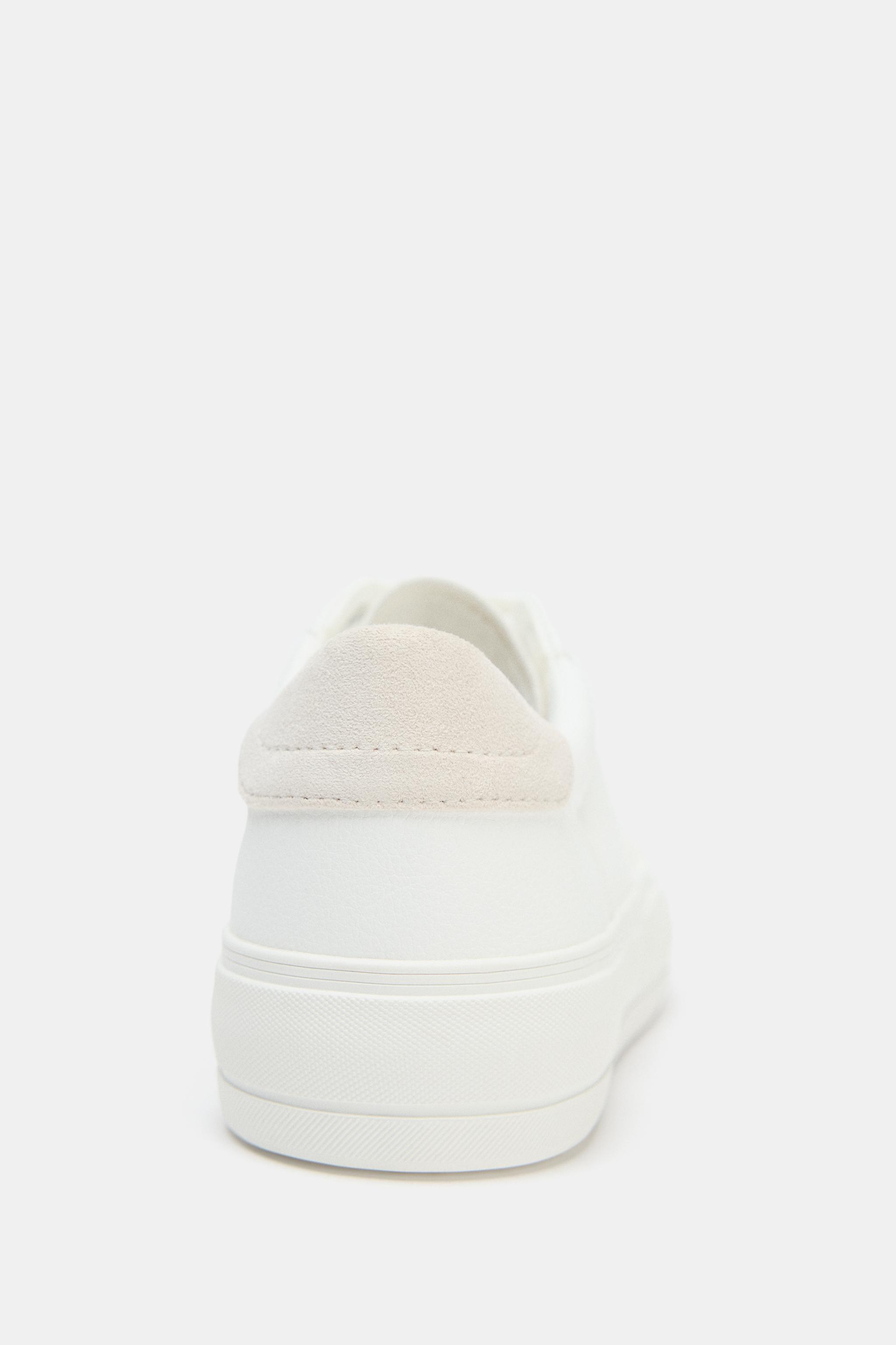 TOPSTITCHING DETAIL SNEAKERS - White | ZARA United States