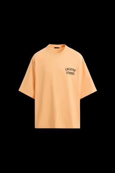 VARSITY PRINT TANK TOP - Orange by Zara