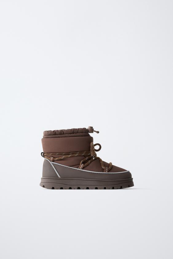 BOTÍN ACOLCHADO WATER REPELLENT - Marrón de Zara - Imagen 0