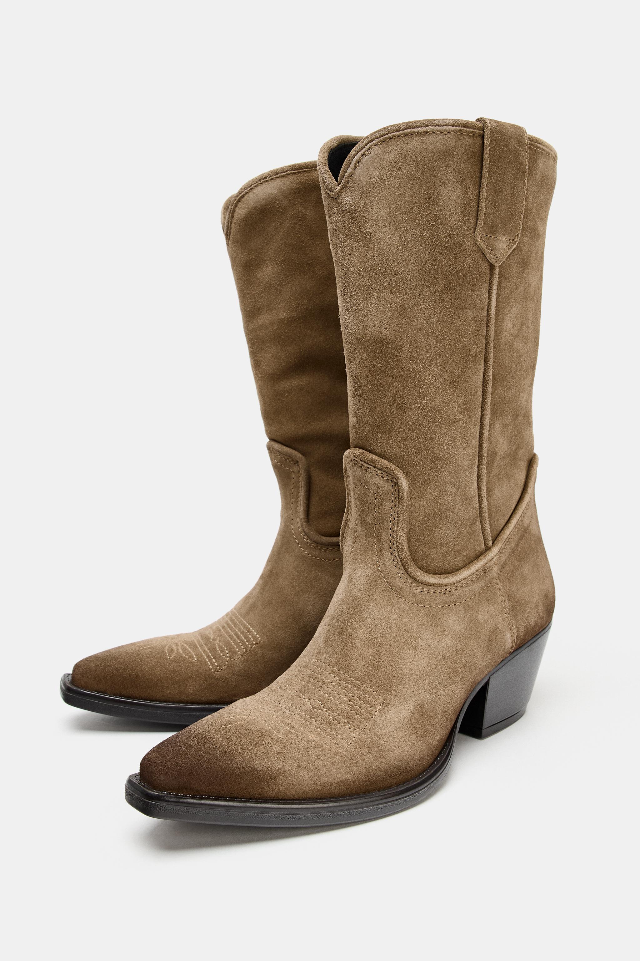SUEDE COWBOY BOOTS