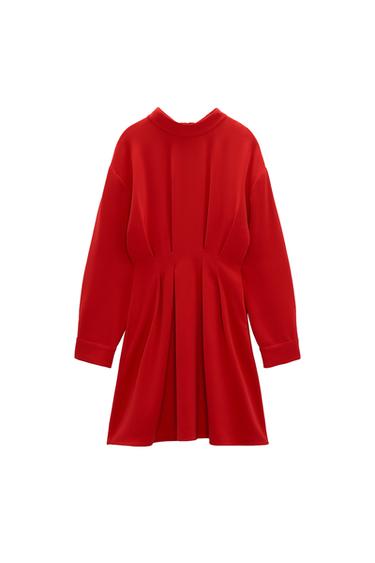 PLEATED MINI DRESS