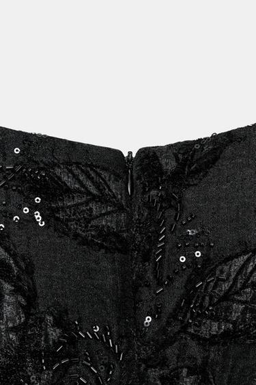 ROBE COURTE BRODERIES ZW COLLECTION - Noir de Zara - Image 6