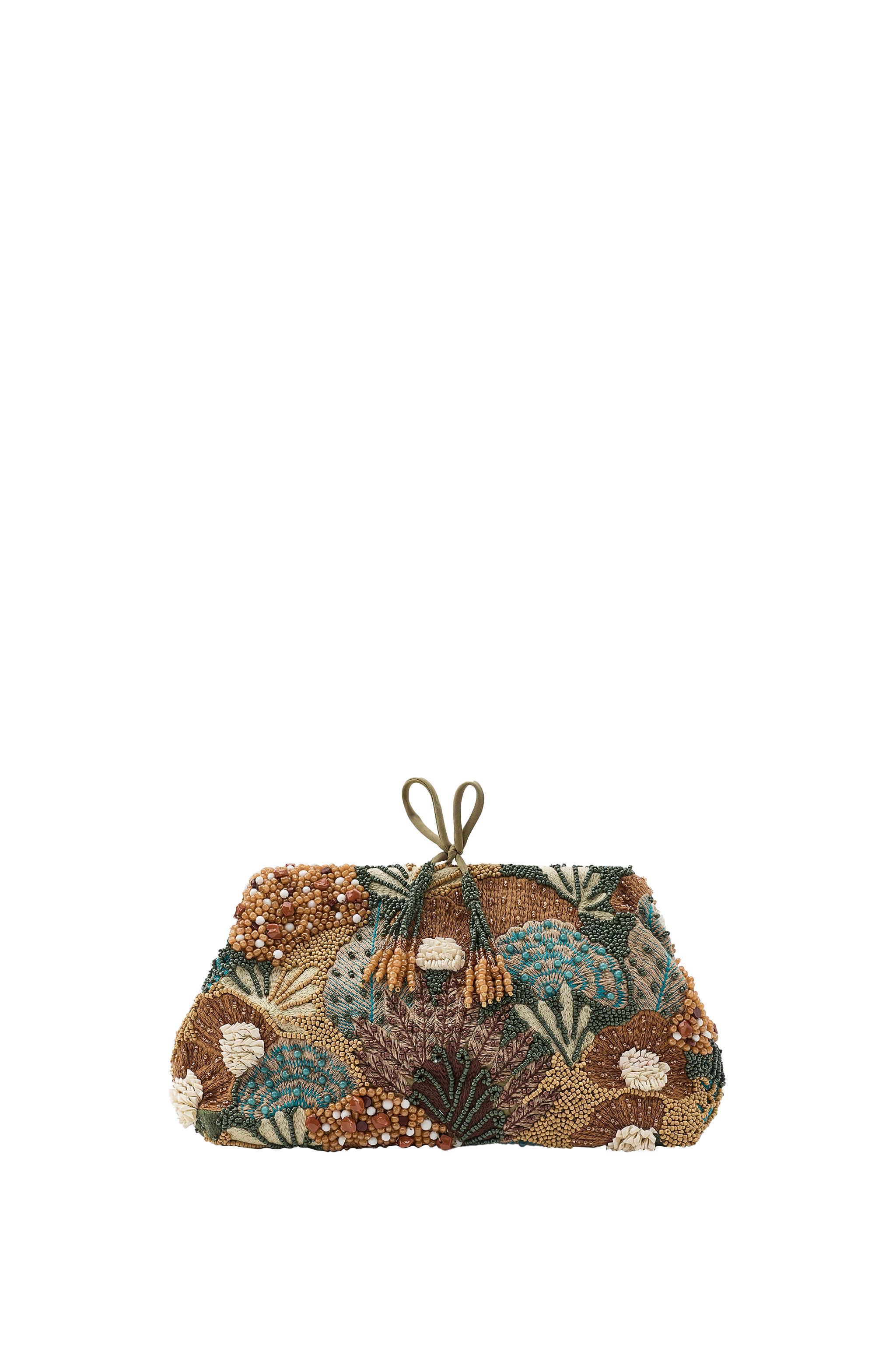 ビーズ刺繍入りクラッチバッグ - マルチカラ― | ZARA Japan / 日本