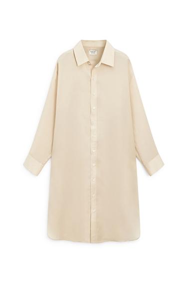 Zara Long flowing oversize shirt - LIMITED EDITION - Ecru