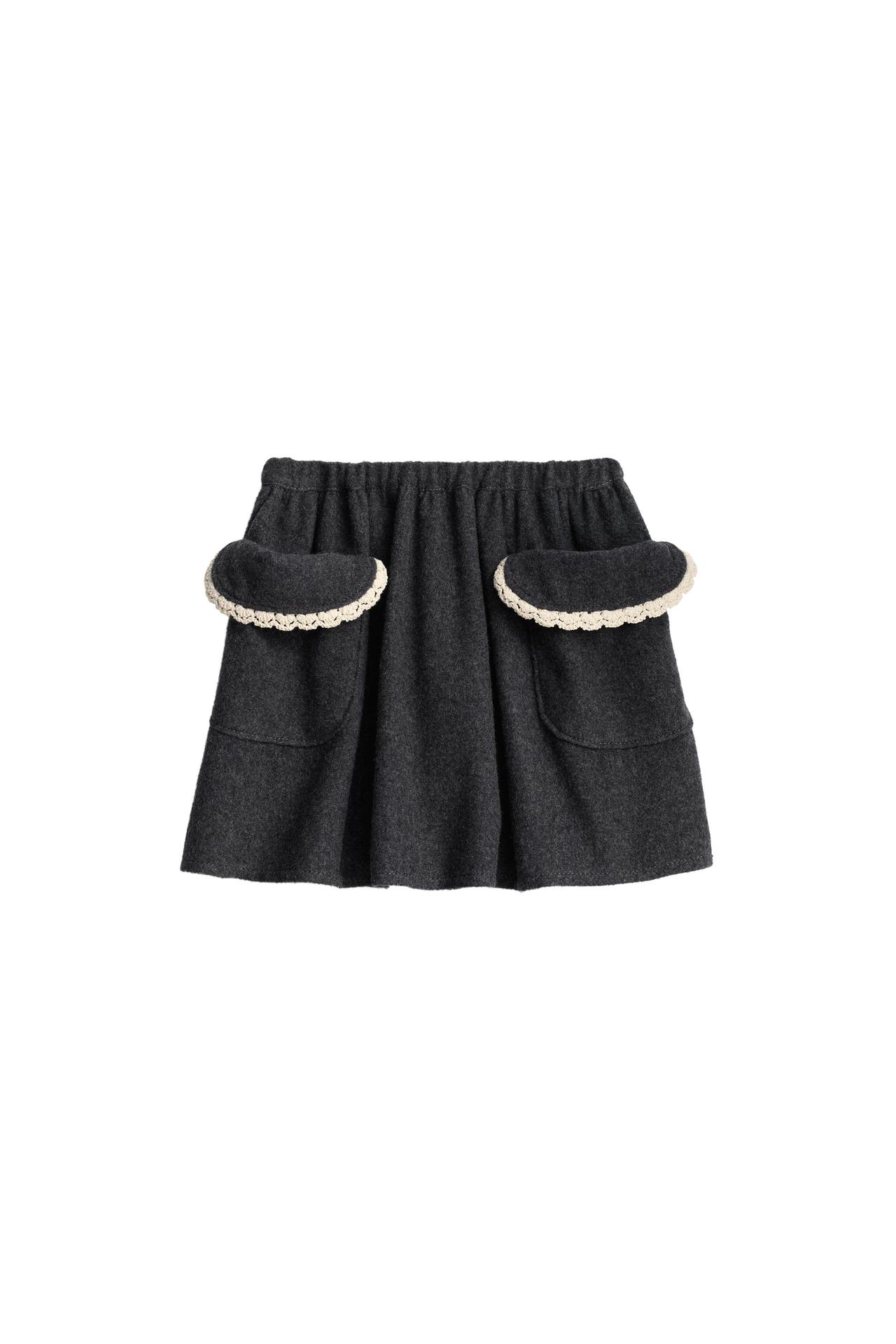 LIMITED EDITION CROCHET WOOL BLEND SKIRT