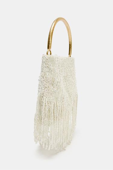 APPLIQUÉ HANDBAG - Ecru by Zara - Image 2