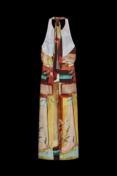 MIDIKLEID MIT TROPENPRINT - Bunt von Zara
