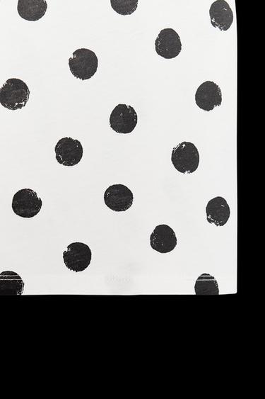 T-SHIRT MIT PRINT - Weiß / Schwarz von Zara