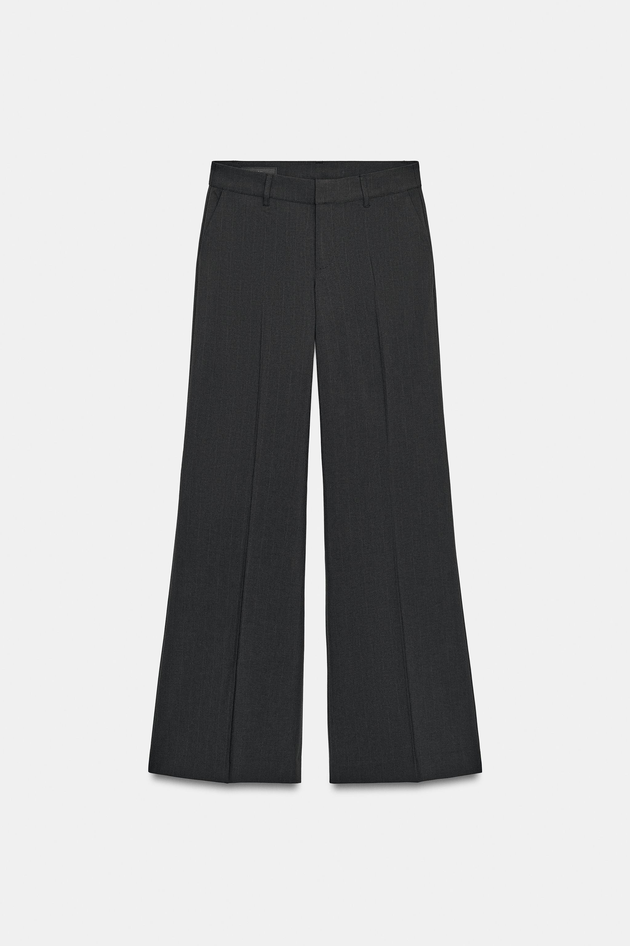 PANTALON À RAYURES TAILLE BASSE