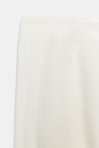 PANTALON AVEC LIN ZW COLLECTION - Blanc cassé de Zara - Image 5