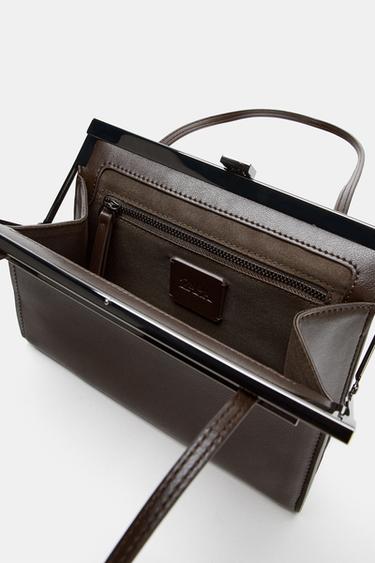 SAC PORTÉ ÉPAULE CLIP - Marron foncé de Zara - Image 4