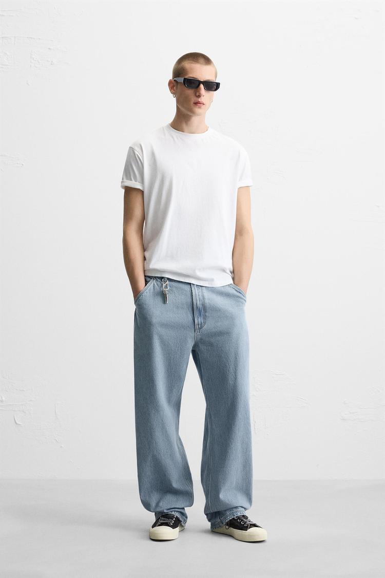 CARPENTER RELAXED FIT JEANS Light blue ZARA Australia