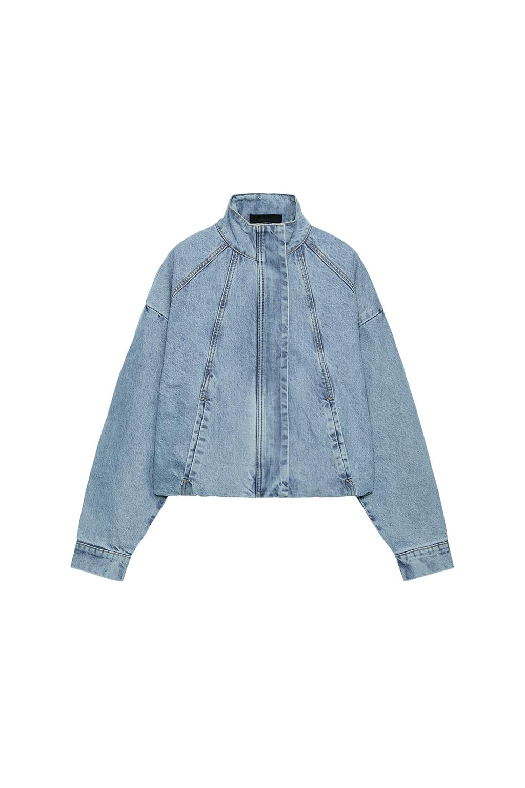 Z1975 HIGH NECK DENIM BOMBER JACKET - image 3