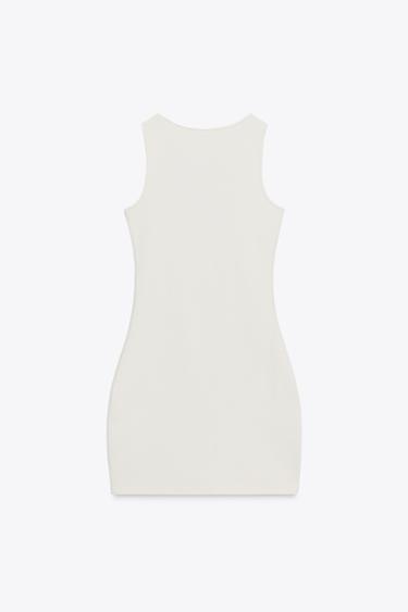 INTERLOCK BUTTON DRESS - Ecru by Zara - Image 8