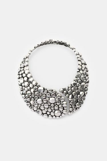 METAL BALL NECKLACE - Silver by Zara