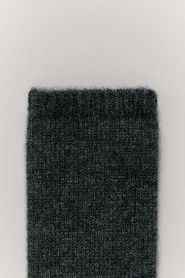 Zara 100% 喀什米爾羊絨襪 - 煤灰色