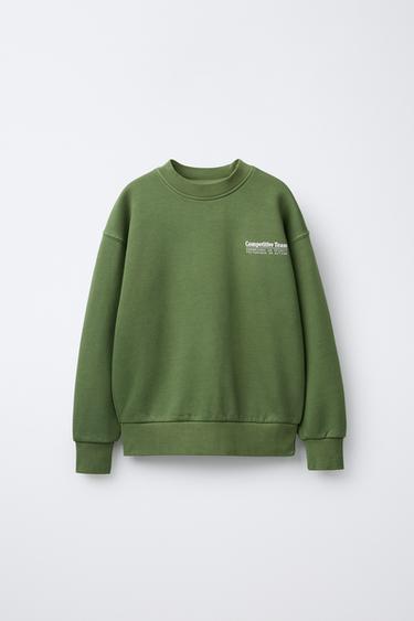 GARMENT DYE SWEATSHIRT AND JOGGERS SET - Green by Zara - Image 1