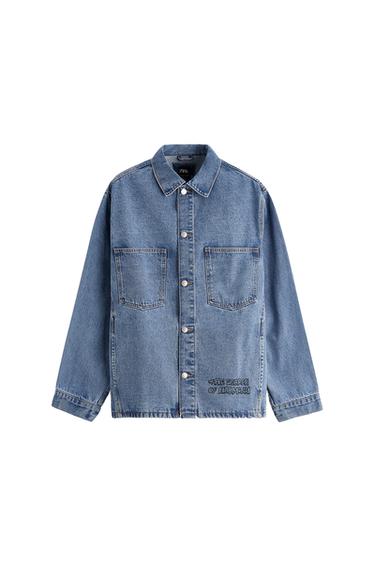 PRINTED DENIM OVERSHIRT