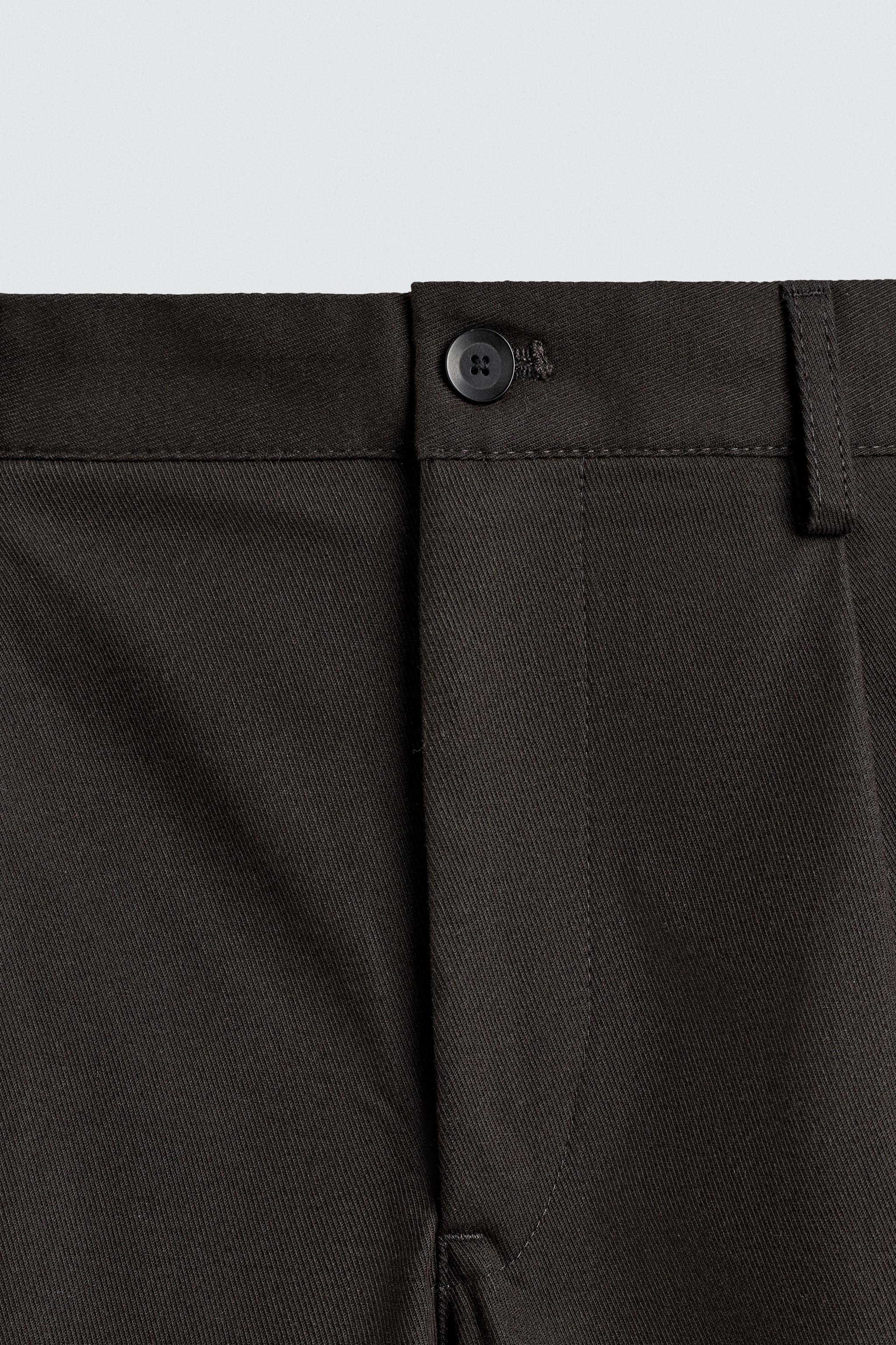 PLEATED TEXTURED PANTS