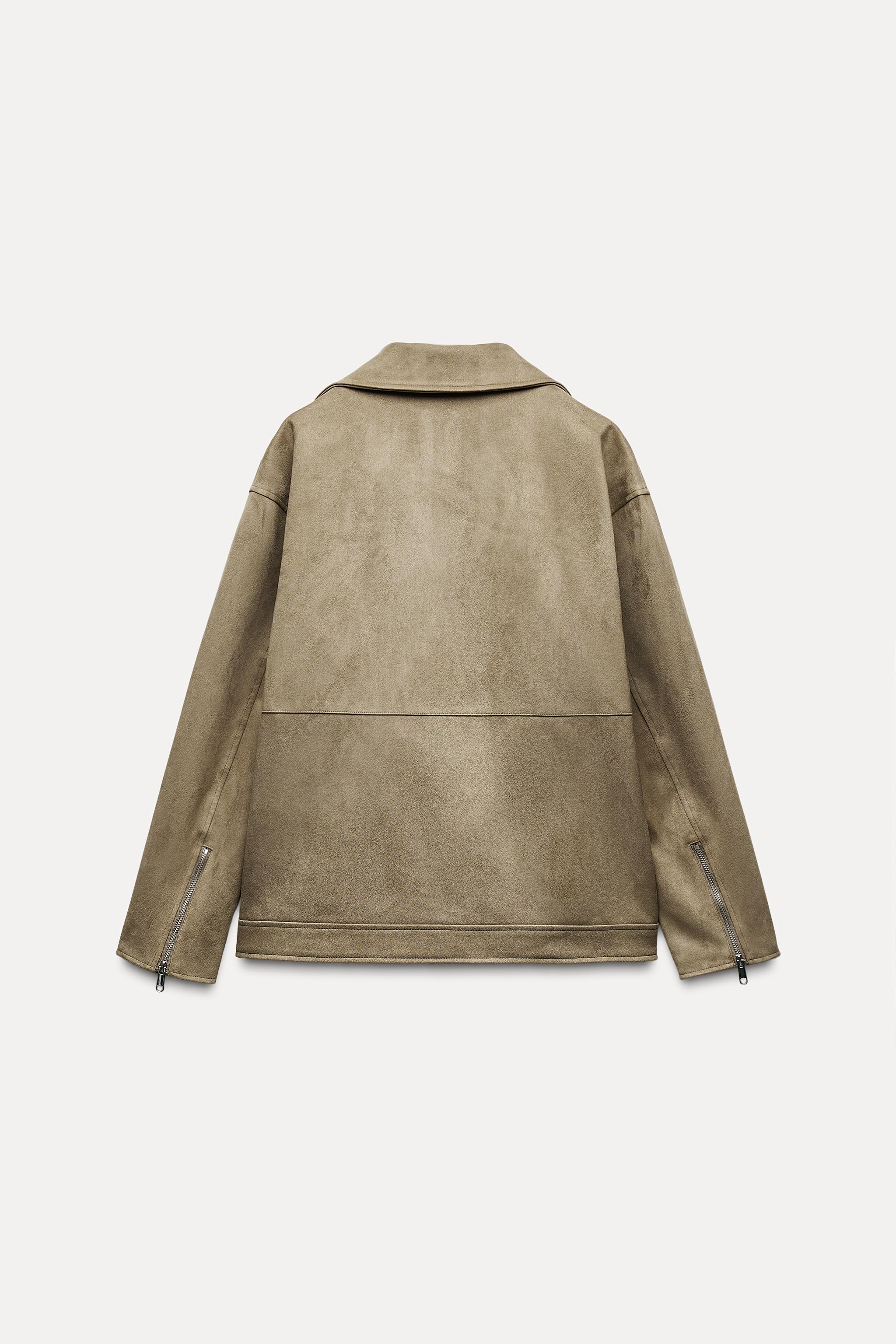 スエード風バイカージャケット - ゴールデンブラウン | ZARA