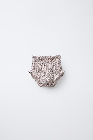 TEXTURED FLORAL BRIEFS - Ecru by Zara