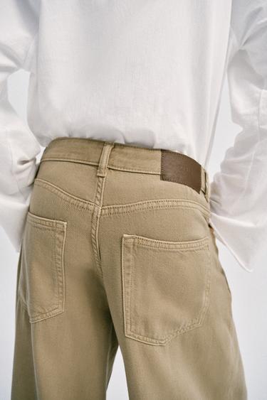 Z1975 WIDE-LEG HIGH-WAIST JEANS WITH DARTS - Sand by Zara - Image 6
