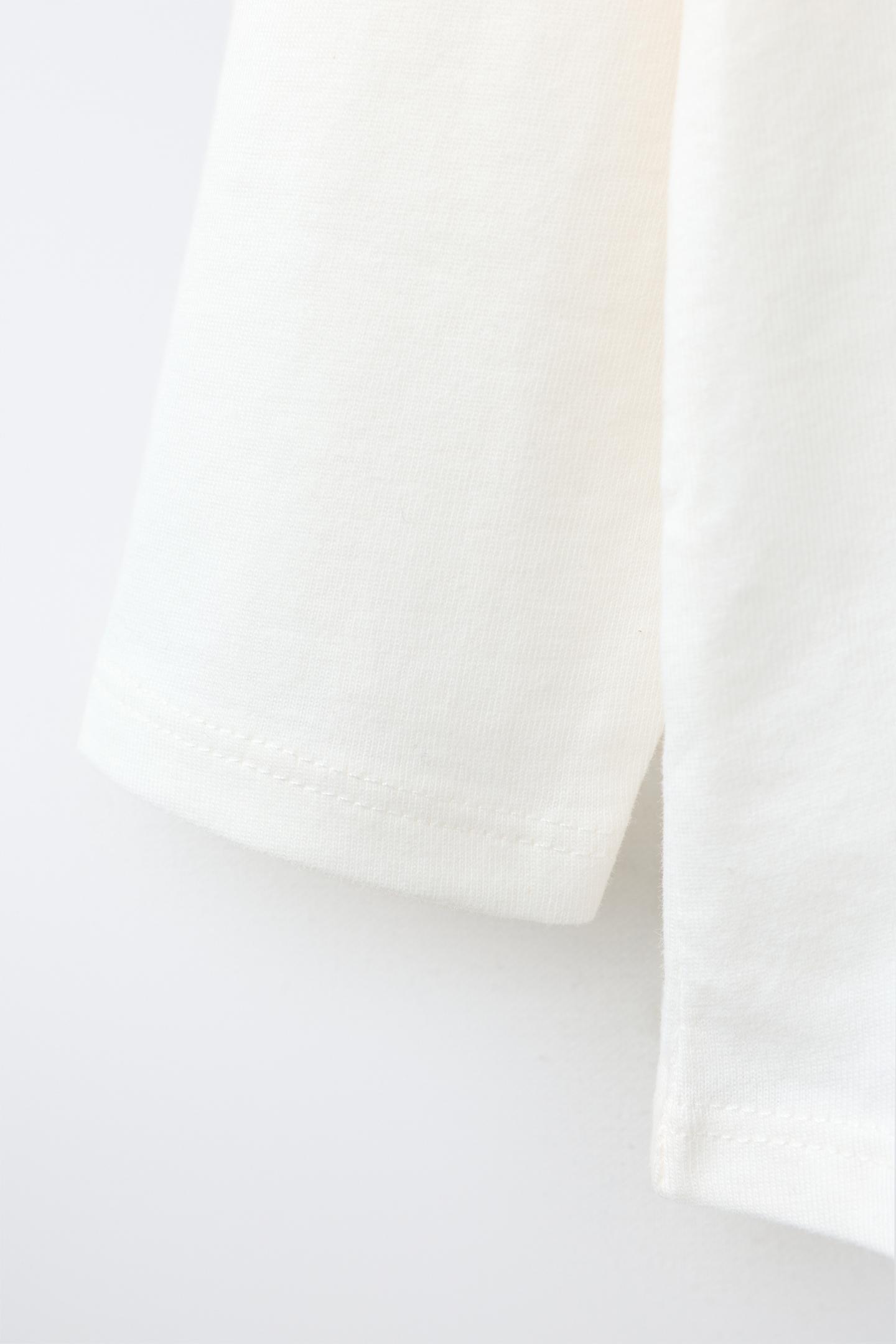 Детская футболка Zara Embroidered Text, цвет: Белый — фото 4