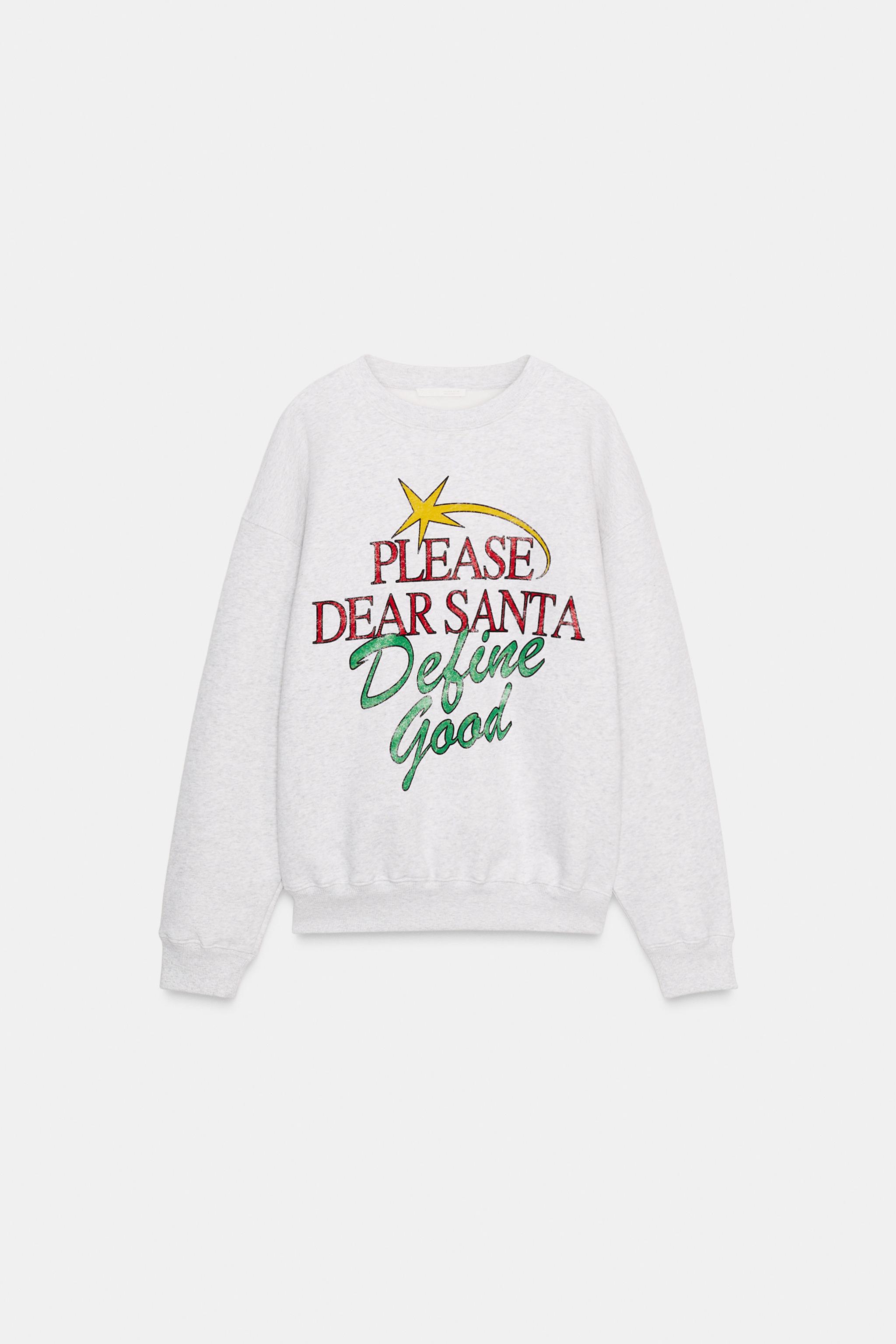 CHRISTMAS TEXT SWEATSHIRT