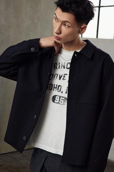 BOXY FIT OVERSHIRT - Black by Zara