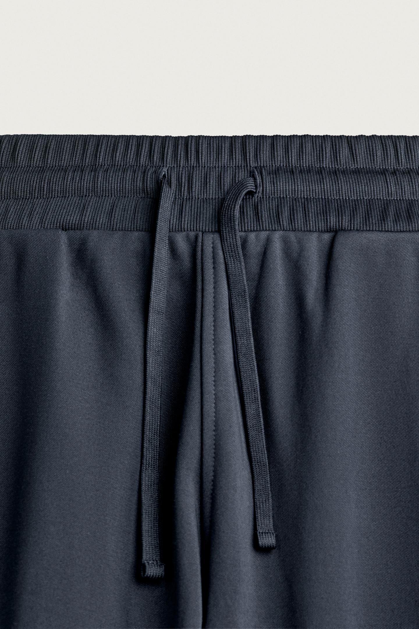 Мужские брюки Zara Contrast Retro Track Pants, цвет: Синий / Стальной — фото 8