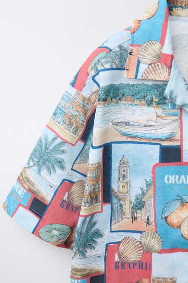 PHOTOGRAPHIC PRINT SHIRT - Blue by Zara - Image 3