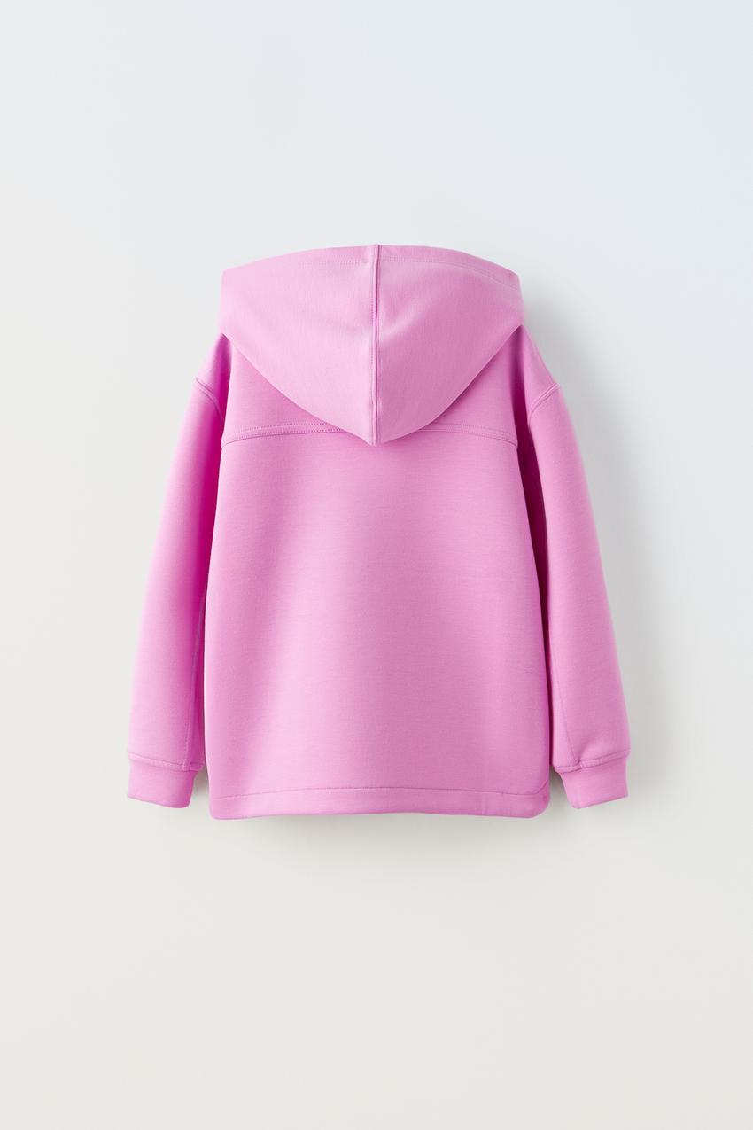 SPORTY SNAPS HOODED SWEATSHIRT - Pink / Lilac