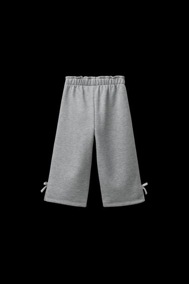 PANTALÓN FELPA LAZOS BRILLOS - Gris vigoré de Zara
