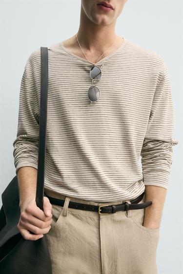 PULL RAYURES MÉLANGE COTON - Rayures de Zara - Image 5