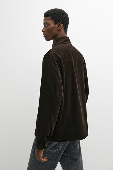 Corduroy jacket with pocket detail — Brown 1